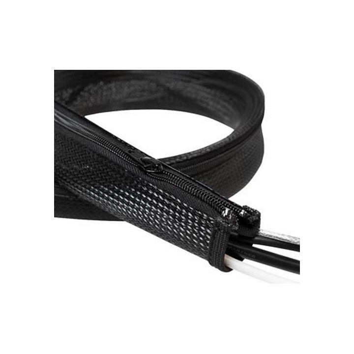 Gaine flexible noire avec fermeture éclair Ø50mm longueur 1m