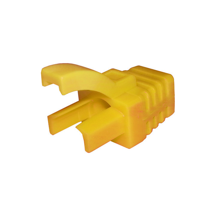 Manchon Snagless pour RJ45 6mm (x100) - jaune
