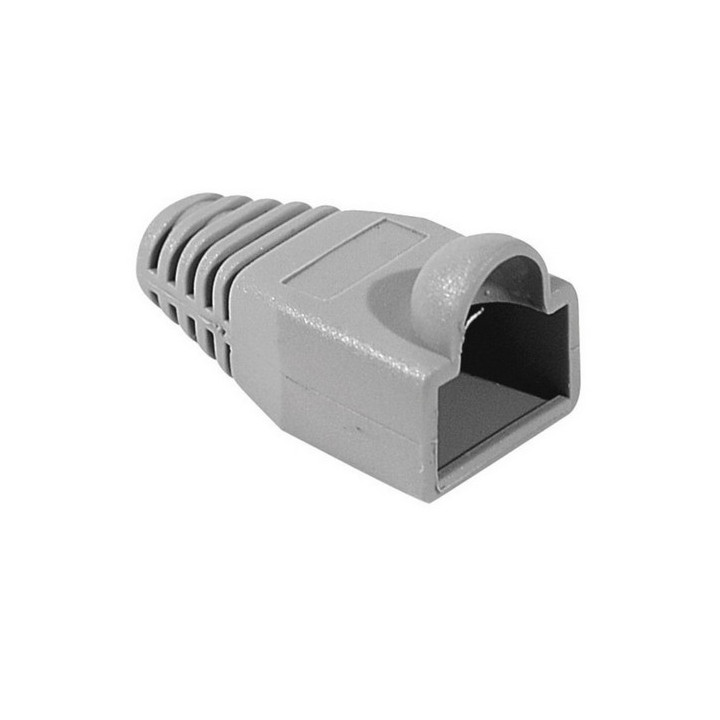 10 manchons à bosse pour RJ45 - 6.5mm - gris
