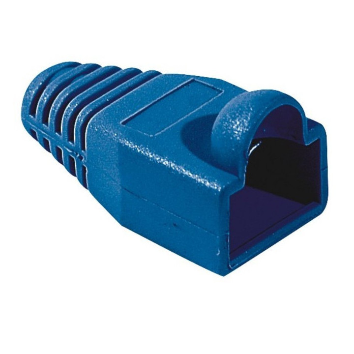 10 manchons à bosse pour RJ45 - 6.5mm - bleu