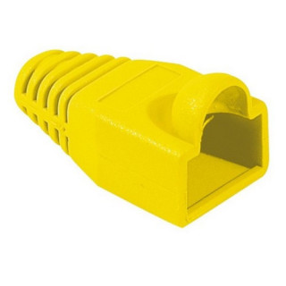 10 manchons à bosse pour RJ45 - 6.5mm - jaune