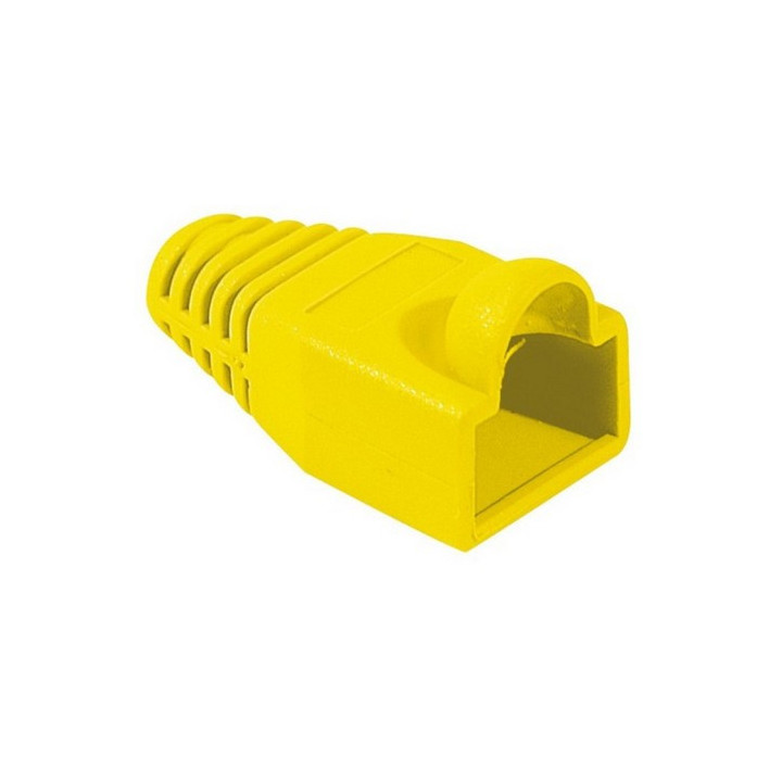 10 manchons à bosse pour RJ45 - 6.5mm - jaune