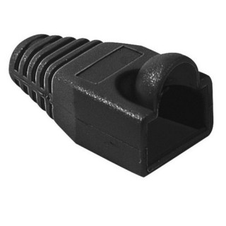 10 manchons à bosse pour RJ45 - 6.5mm - noir