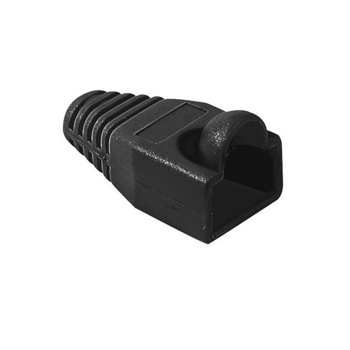 10 manchons à bosse pour RJ45 - 6.5mm - noir