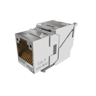 8 embases Keystone cat.6 blindée 360° câble rigide/souple -AWG23 à 26