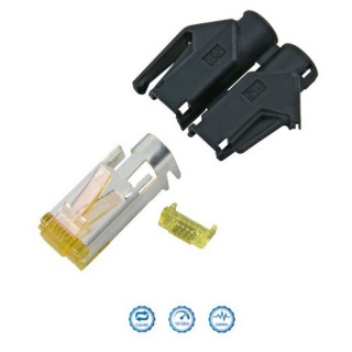 Fiche RJ45 cat.6a HIROSE TM31 avec manchon noir (sachet x50)