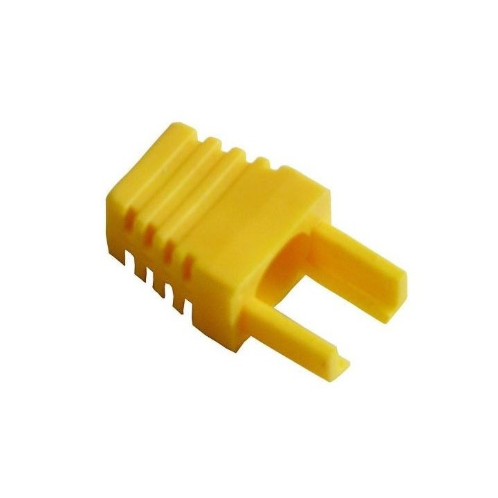 10 manchons surmoulés pour RJ45 - 6mm - jaune