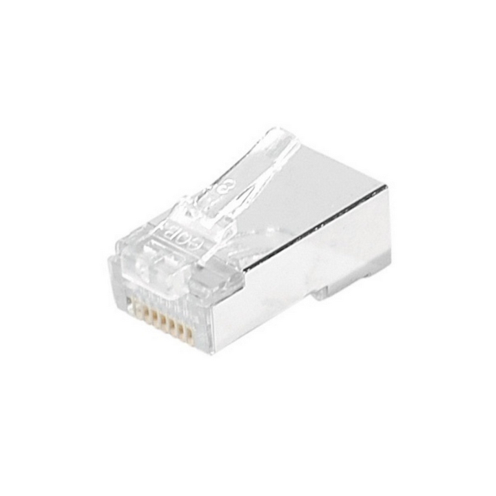10 connecteurs à sertir 8P8C RJ45 cat.6A STP multibrin peigne séparé