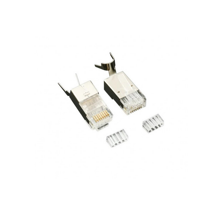 Connecteur à sertir 8P8C RJ45 CAT6A STP peigne séparé monobrin - (x5)