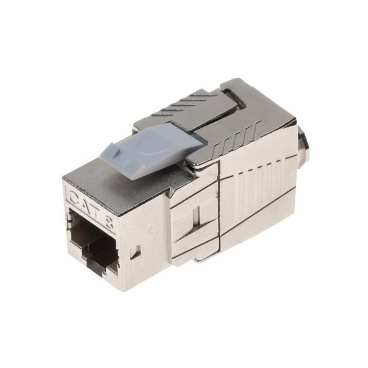Embase noyau Keystone 8P8C RJ45 STP CAT.8 (câble mono/multi AWG22-24)