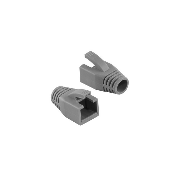 10 manchons snagless pour RJ45 - 8mm - gris
