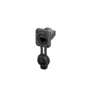 NE8FDIS-TOP Embase RJ45/IDC Cat6, noire, IP65