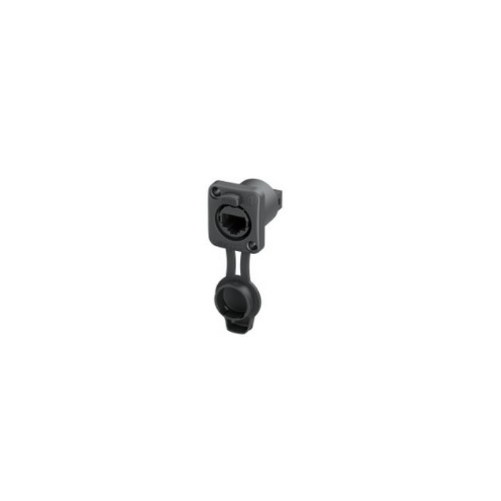 NE8FDIS-TOP Embase RJ45/IDC Cat6, noire, IP65