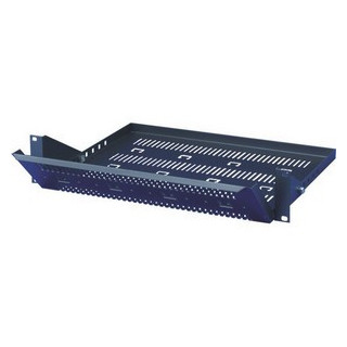 Bac à câbles 19" 2U en acier noir RAL7021 charge 15kg prof. 450mm
