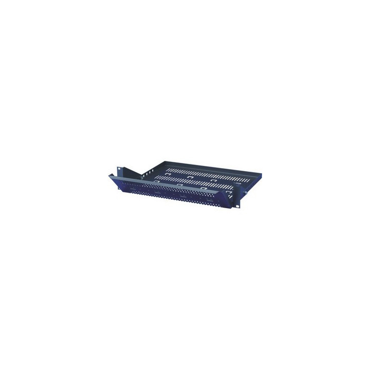 Bac à câbles 19" 2U en acier noir RAL7021 charge 15kg prof. 450mm