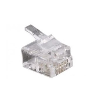 Fiche RJ11 mâle à sertir non blindée (sachet de 10 pièces)