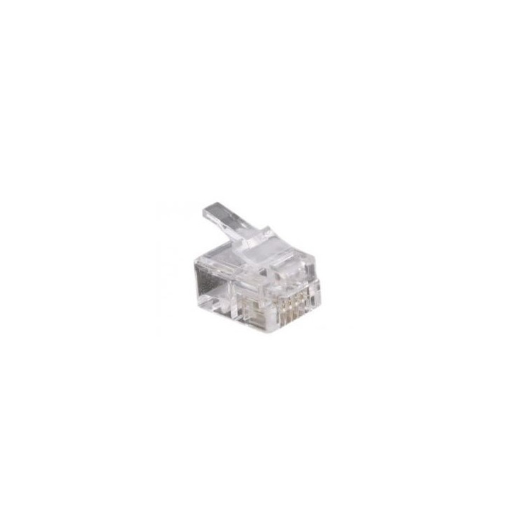 Fiche RJ11 mâle à sertir non blindée (sachet de 10 pièces)