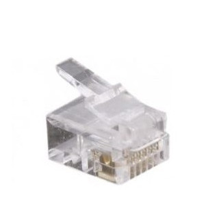Fiche RJ12 mâle à sertir non blindée (6P6C) (sachet de 10 pièces)