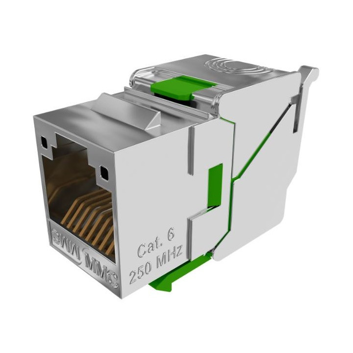 Connecteur femelle Keystone RJ45 cat.6 blindé 360° sans outils (x8)