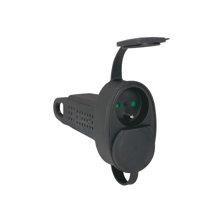 Prolongateur caoutchouc à câbler 2 prises 2P+T 16A IP44
