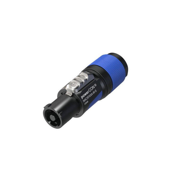 NAC3FXXA-W-S Fiche d'entrée femelle small Ø 6-12 mm 20A 250V bleue