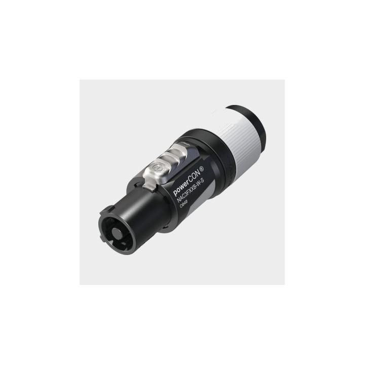 NAC3FXXB-W-S Fiche de sortie femelle small Ø 6-12 mm 20A 250V grise