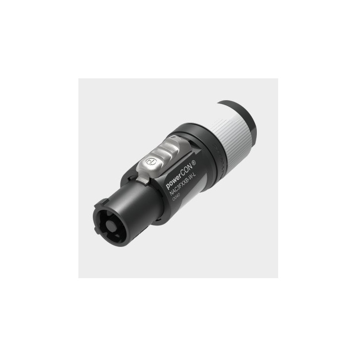 NAC3FXXB-W-L Fiche de sortie femelle large Ø 10-16mm 20A 250V grise