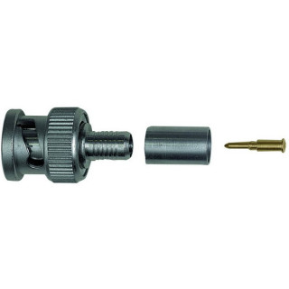 Fiche BNC 50 ohms mâle droite à sertir pour câble RG58