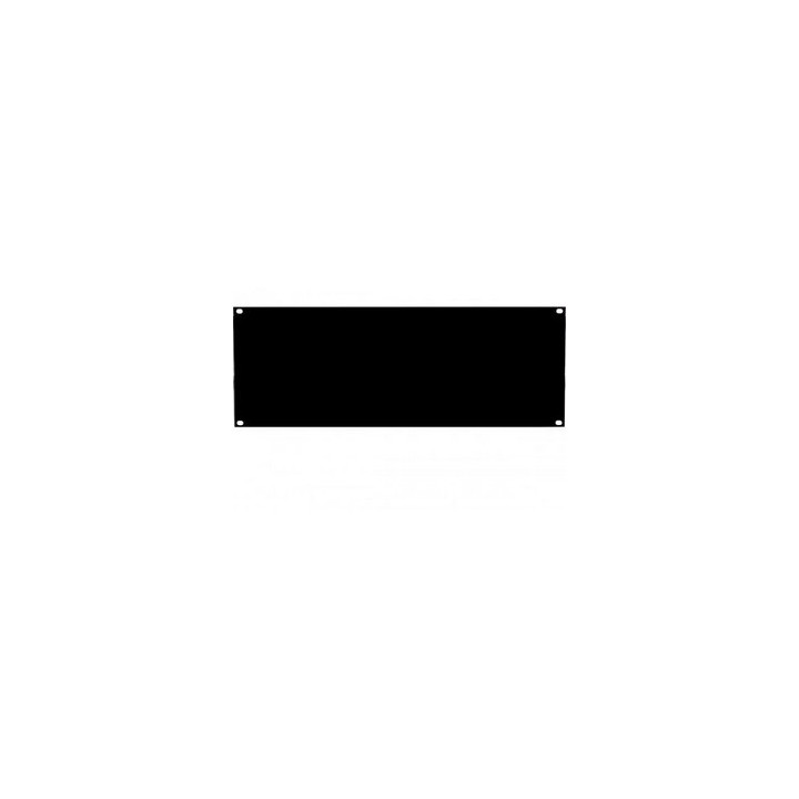 Face 19" 4U pleine en alu. 3mm noir RAL7021 (mini cde 2 pcs)
