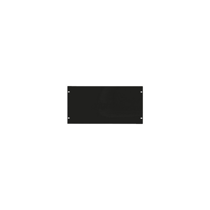 Face 19" 6U pleine en alu. 3mm noir RAL7021 (mini cde 2 pcs)