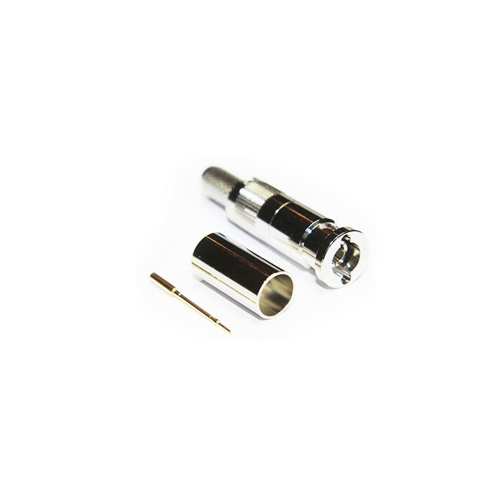 Fiche micro BNC haute densité 12GHz mâle à sertir pour 0.8/3.7 (x100)