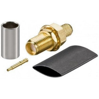Connecteur RP-SMA femelle à sertir 50 ohms pour câble RG58