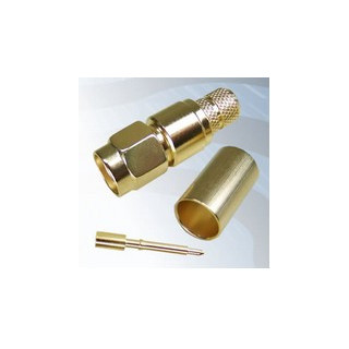 Fiche SMA mâle à sertir pour LMR/MRC/LBC240 or   