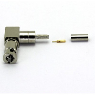 Micro BNC coudée mâle à sertir 75 ohms 12GHz 