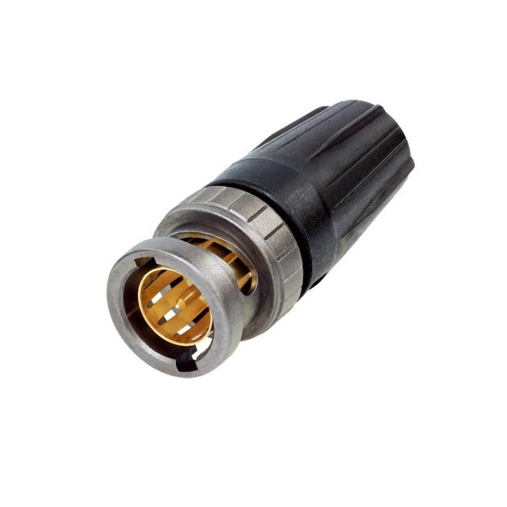 NBNC75BLP7X Fiche BNC UHD avec manchon noir pour KX6A-0.6/3.7-RG59BU