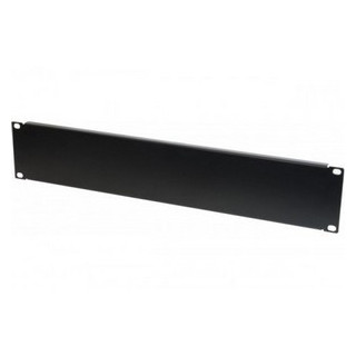 Face 19" 2U pleine en acier noir