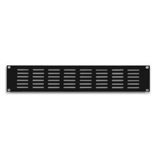 Face 19" 2U ventilée en acier noir