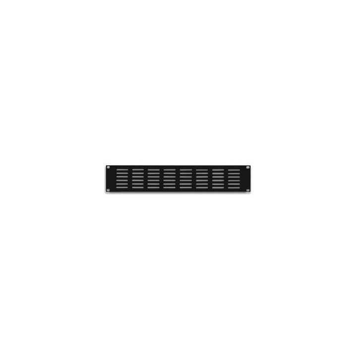 Face 19" 2U ventilée en acier noir