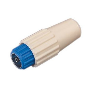 Connecteur IEC femelle 9,52mm version courte bleu (x20)
