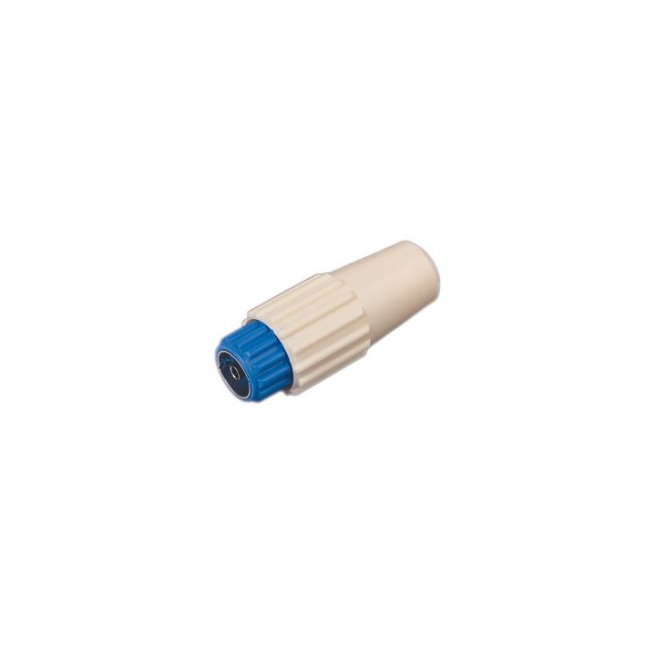Connecteur IEC femelle 9,52mm version courte bleu (x20)
