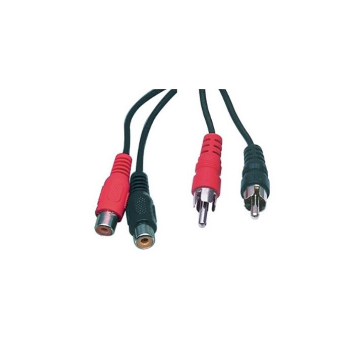 Rallonge audio éco 2 RCA stéréo M/F 