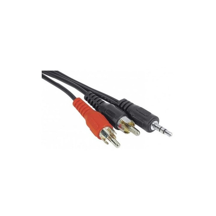 Cordon éco Jack 3.5mm stéréo vers 2 RCA M/M