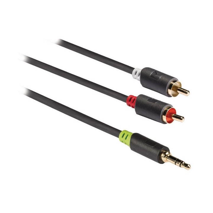 Cordon HQ Jack 3.5mm stéréo vers 2 RCA M/M