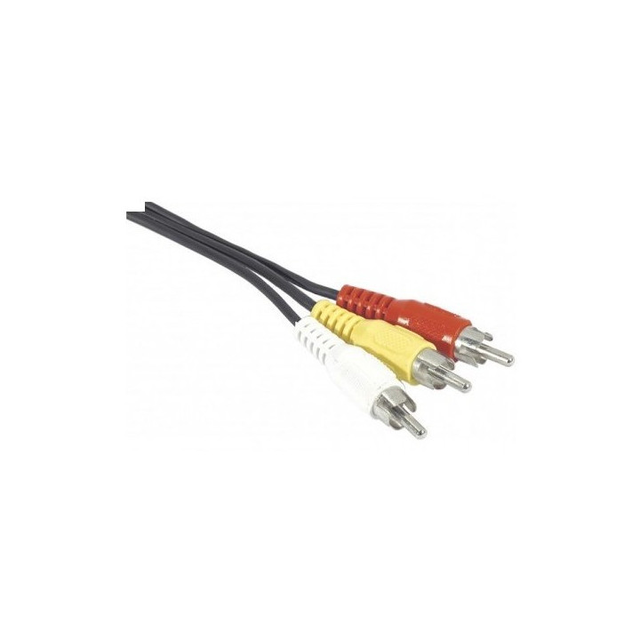 Cordon éco 3 RCA audio stéréo + vidéo M/M