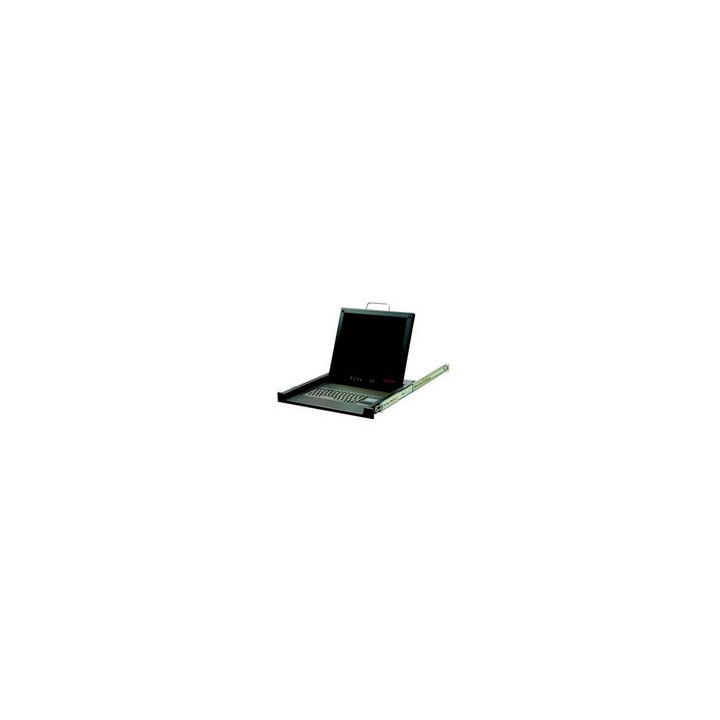 Tiroir 19" 1U télescopique avec écran 17" clavier AZERTY touchpad
