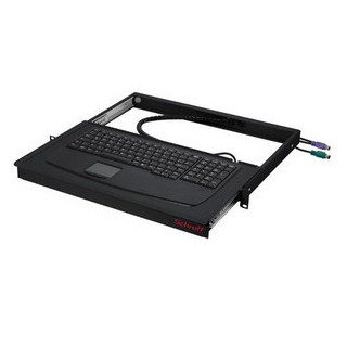 Tiroir 19" 1U télescopique avec clavier AZERTY touchpad et USB