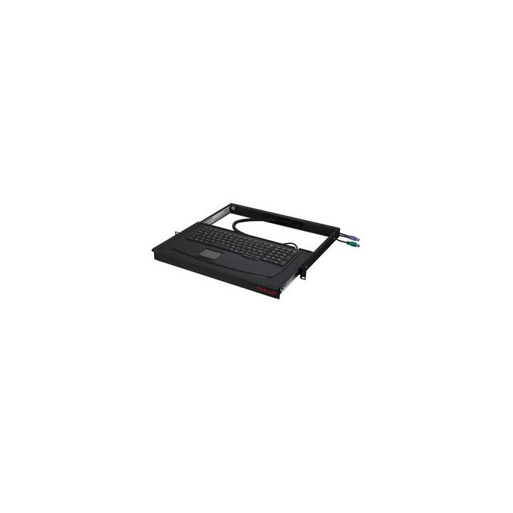 Tiroir 19" 1U télescopique avec clavier AZERTY touchpad et USB