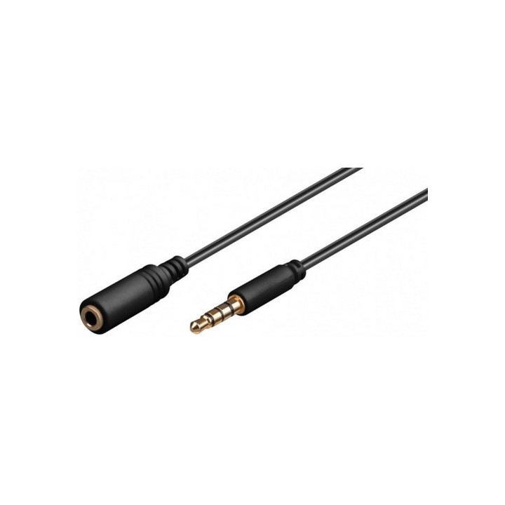 Rallonge Jack 3.5mm 4 points M/F - 1m