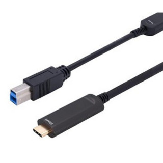 Cordon fibre optique USB 3.2 Gen 1 Type-C vers Type-B (5Gbps) - 10m