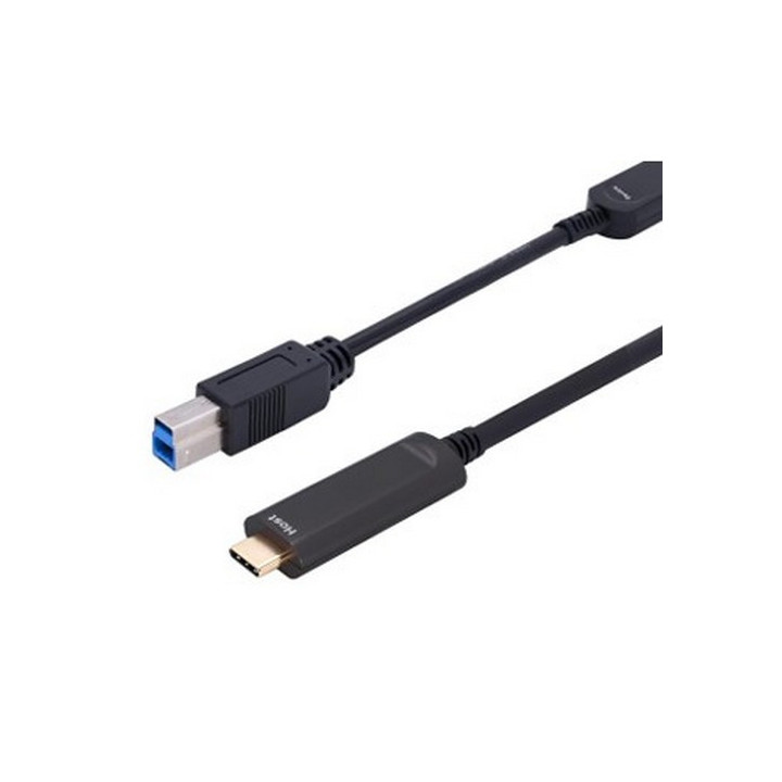 Cordon fibre optique USB 3.2 Gen 1 Type-C vers Type-B (5Gbps) - 10m